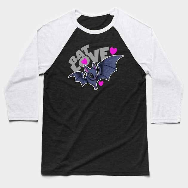 Cute Bat Lover Baseball T-Shirt by Space Truck